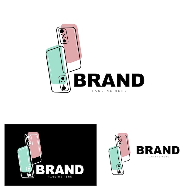 Smartphone Logo Nowoczesna Elektronika Wektor Smartphone Sklep Projektowanie Towarów Elektronicznych