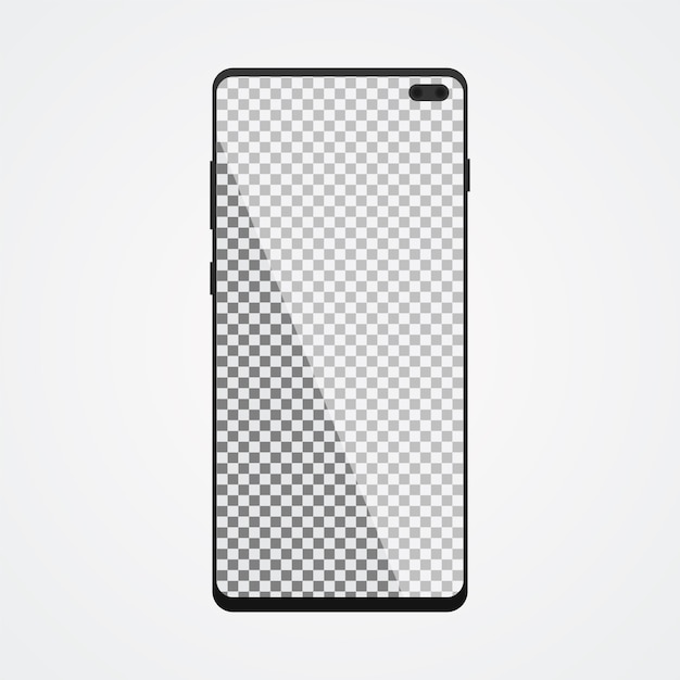 Smartphone makiety z pustym ekranem na białym tle