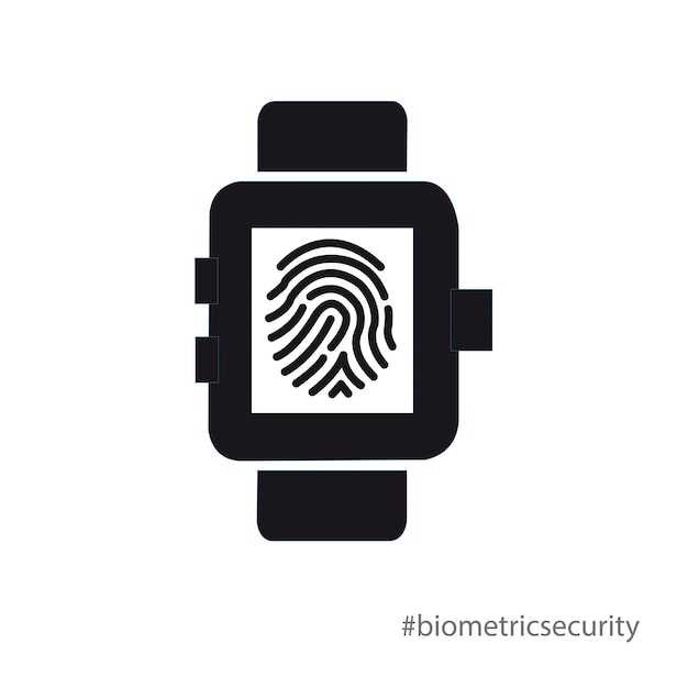 Smartwatch z odciskiem palca na ekranie jako przykład bezpieczeństwa biometrycznego