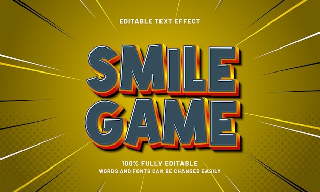 Smile game edytowalny efekt tekstowy z stylem tekstu gry i zabawek