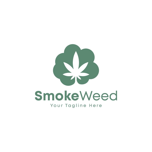 Smoke Weed Cannabis Logo Vector