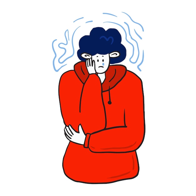 Plik wektorowy smutna osoba płacze ilustracja wektorowa