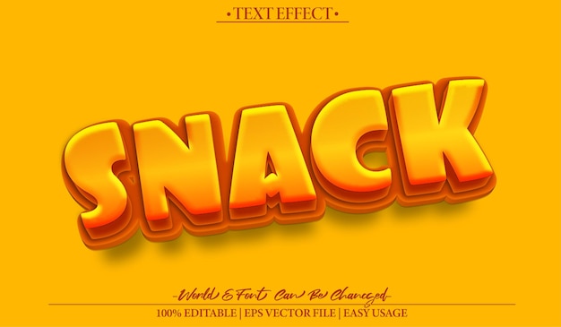 Snack Wektor Tekst Efekt edytowalny Alfabet FastFood Choco Chips Niezdrowe