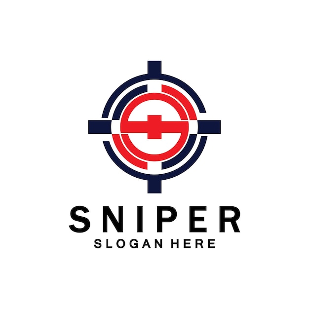 Snajper cel wektor docelowy Logo początkowy S docelowy wektor logo