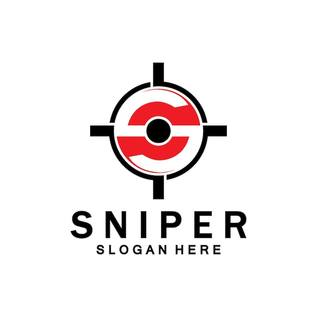 Snajper cel wektor docelowy Logo początkowy S docelowy wektor logo