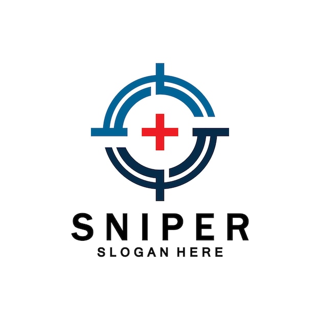Snajper cel wektor docelowy Logo początkowy S docelowy wektor logo