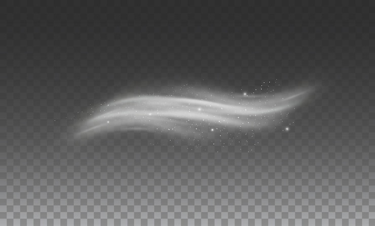 Wektor śnieg i wiatr na przezroczystym tle biały gradient element dekoracyjny ilustracja wektorowa