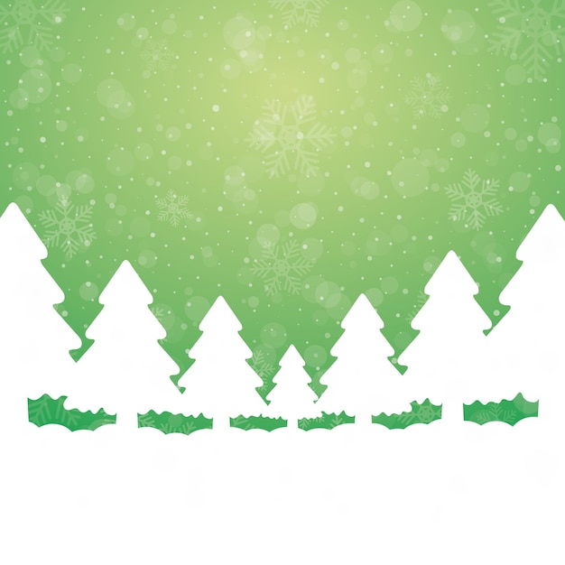 Plik wektorowy Śnieżne gwiazdy drzewa zielone białe tło
