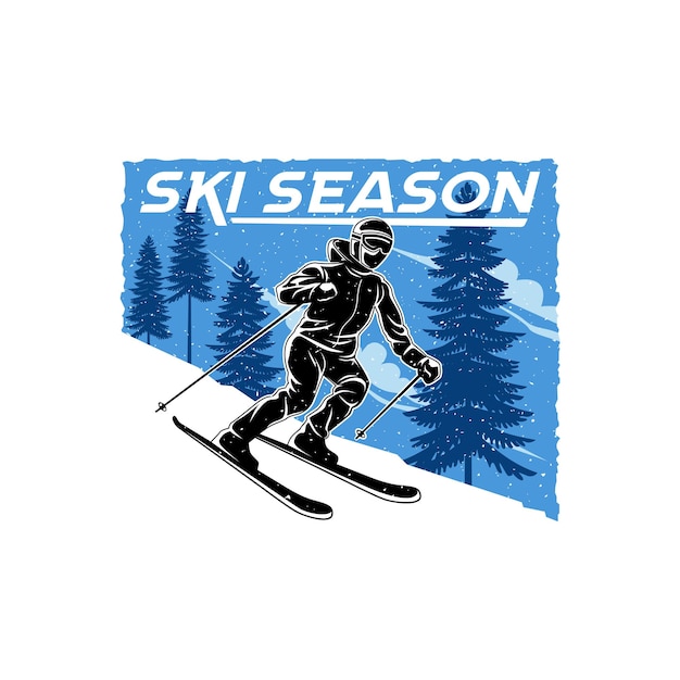 Plik wektorowy snowboard projektowanie logo narciarstwo sportowe logo wektor ilustracji