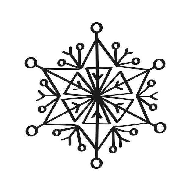 Plik wektorowy snowflake illustratio w stylu art ink