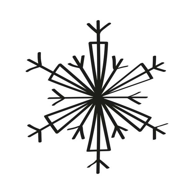 Plik wektorowy snowflake illustratio w stylu art ink