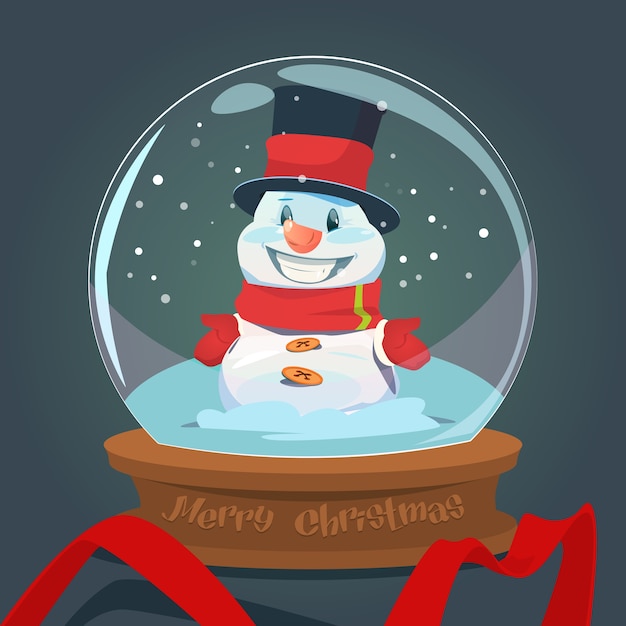 Snowman Wish Glass Ball