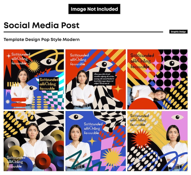 Social Media Bundle Design Kolor Styl Trendy Template