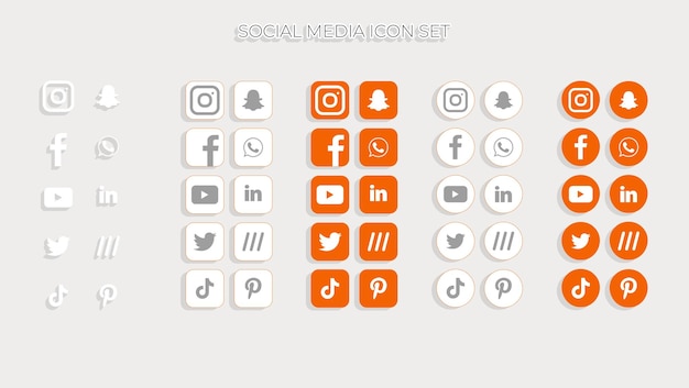 Plik wektorowy social media icon set