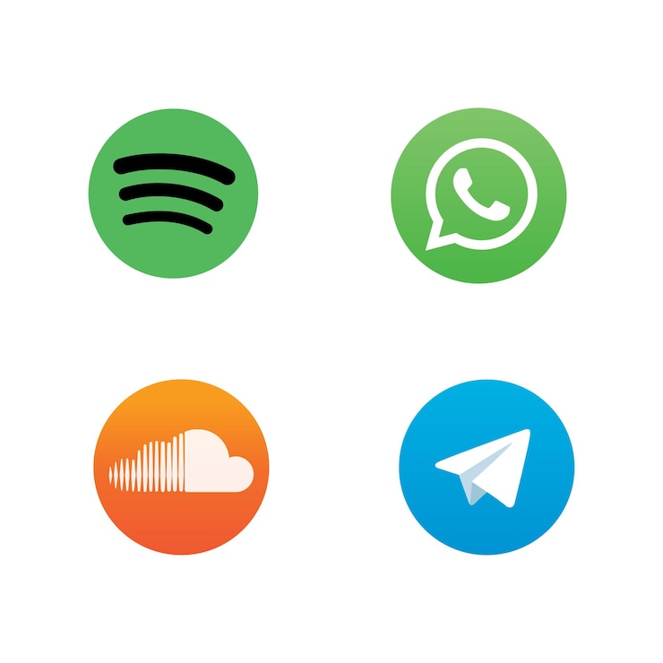 Wektor social media icons vector pack dla stron internetowych i aplikacji