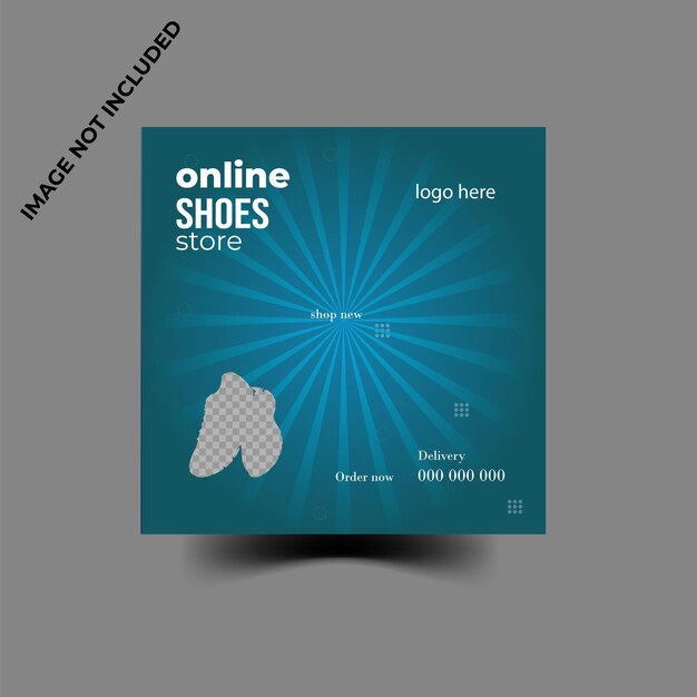 Plik wektorowy social media post design online buty