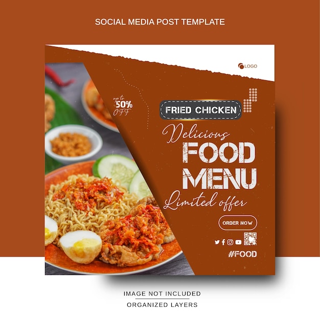 Social Media Post Food Menu Dla Restauracji