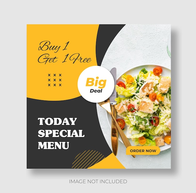 Social Media Post For Food Promotion Szablon Plakatu Oferty