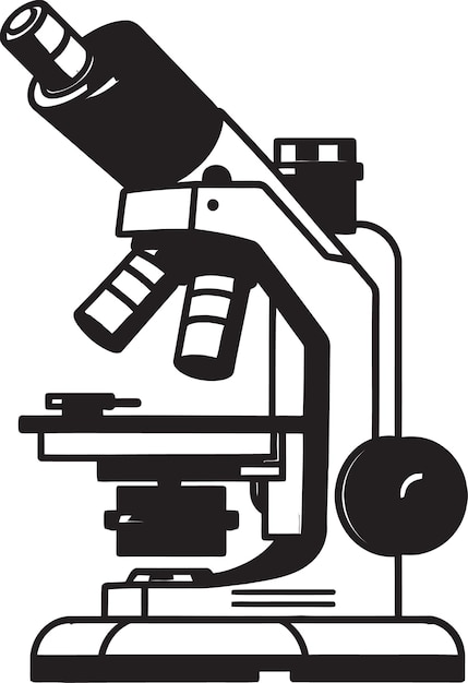 Plik wektorowy soczewka naukowa sonda wektor emblematyczna soczewka insight ikona czarny emblemat