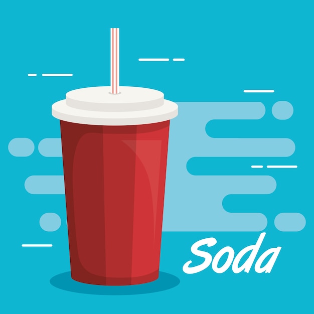 soda w plastikowy pojemnik ikona wektor ilustracja projektu