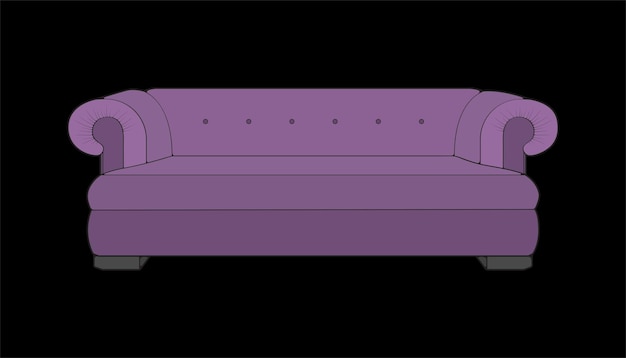 Sofa lub kanapa color block ilustrator color block meble do salonu Ilustracja wektora