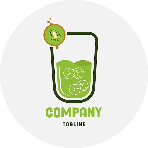 Plik wektorowy sok kiwi logo