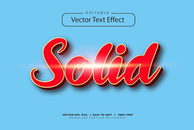 Solid 3d Editable Text Effect Style (Styl efektów tekstowych do edycji)