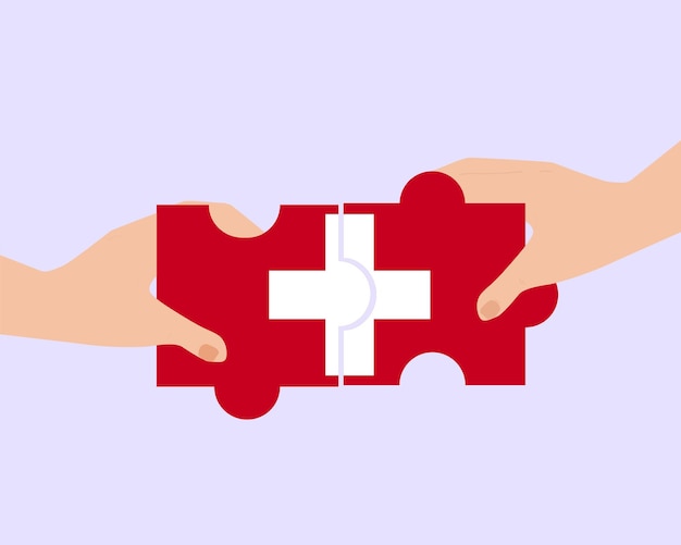 Solidarność I Wspólnota W Szwajcarii Ludzie Pomagają Sobie Nawzajem Jedność I Pomoc