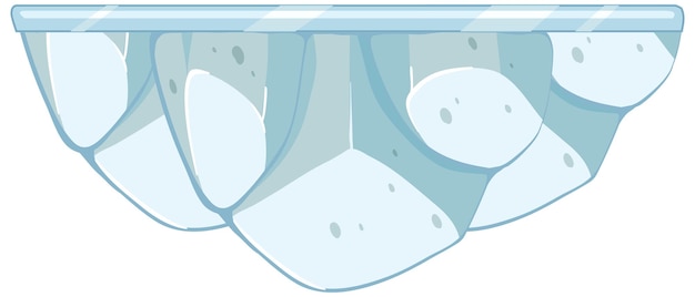 Plik wektorowy sopel lodu w stylu kreskówki na białym tle