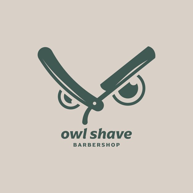 Plik wektorowy sowa barbershop logo