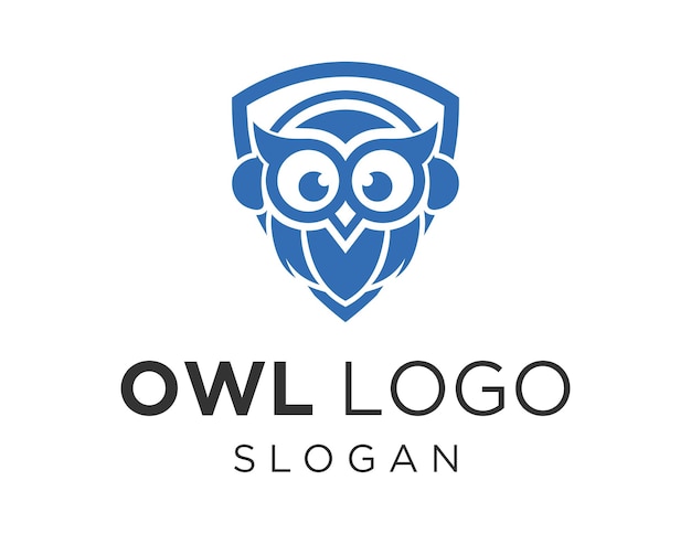 Sowa logo na białym tle