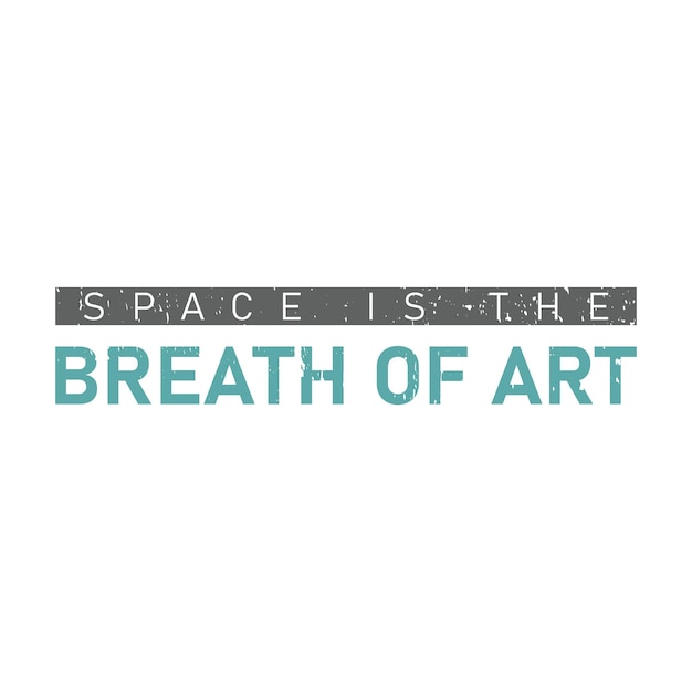 Space is the Breath of art typografia graficzny tshirt z nadrukiem Gotowy wektor premium