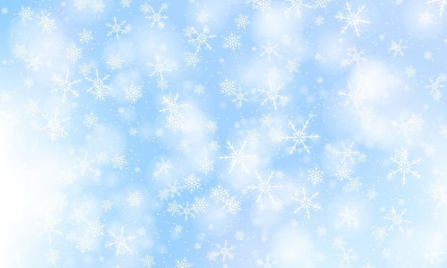 Spadający śnieg w tle ilustracji wektorowych