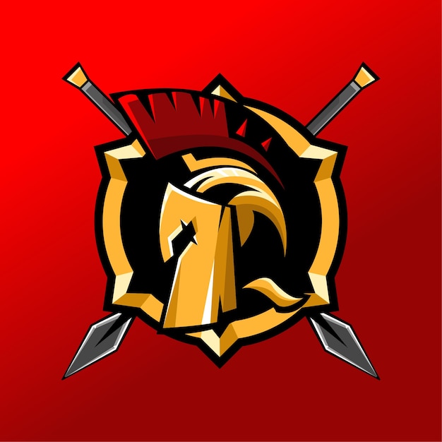 Sparta Esport Logo Maskotka Wektor