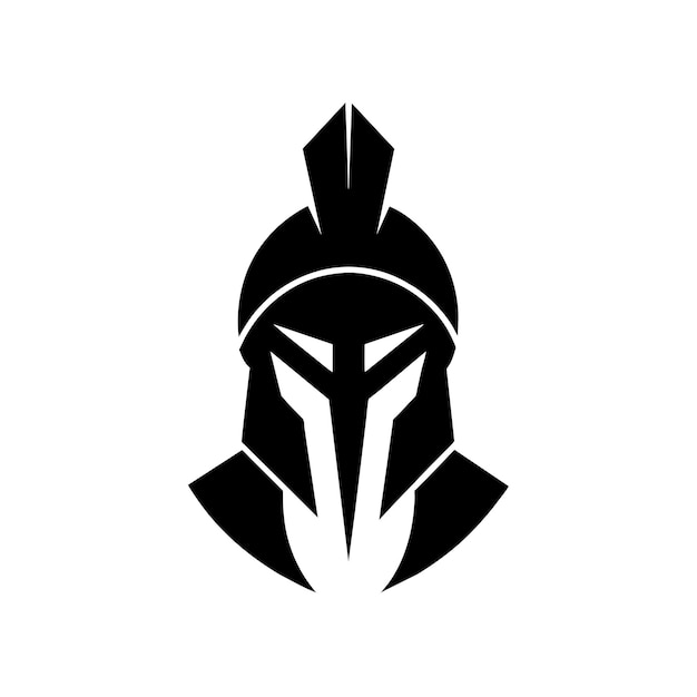 Spartan gladiator wektorowy wzór w kolorze czarnym z białym tłem