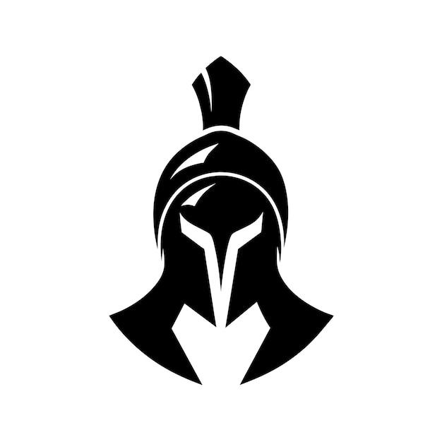 Spartan gladiator wektorowy wzór w kolorze czarnym z białym tłem