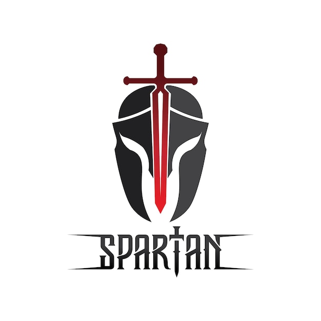 Spartan I Gladiator Hełm Ikona Logo Projektuje Wektor