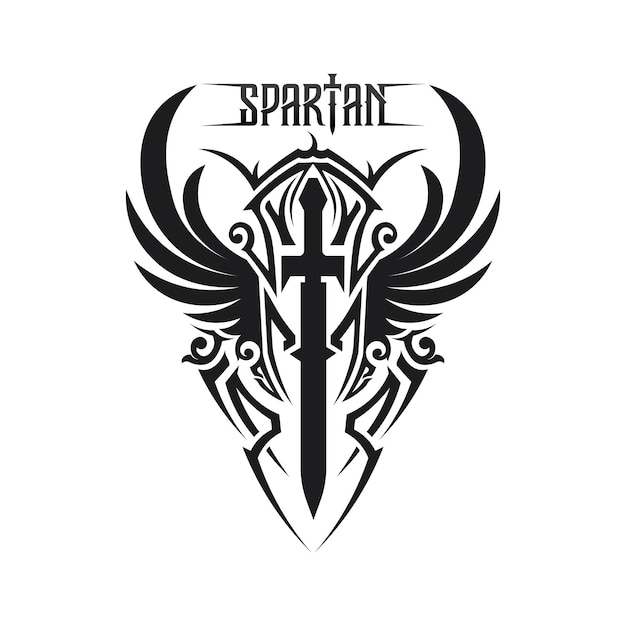 Spartan I Gladiator Hełm Ikona Logo Projektuje Wektor