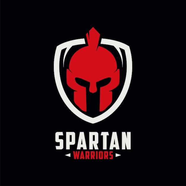 Spartan Logo Wektor Ikona Na Białym Tle