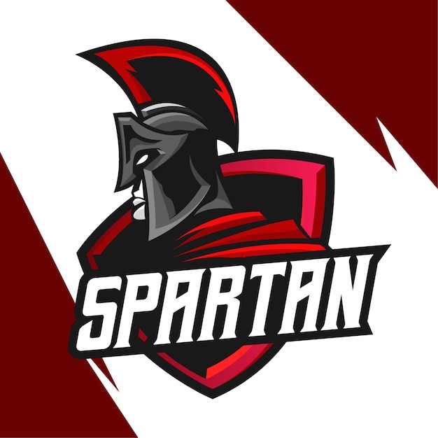 Spartan Maskotka Logo Ilustracja Wektorowa