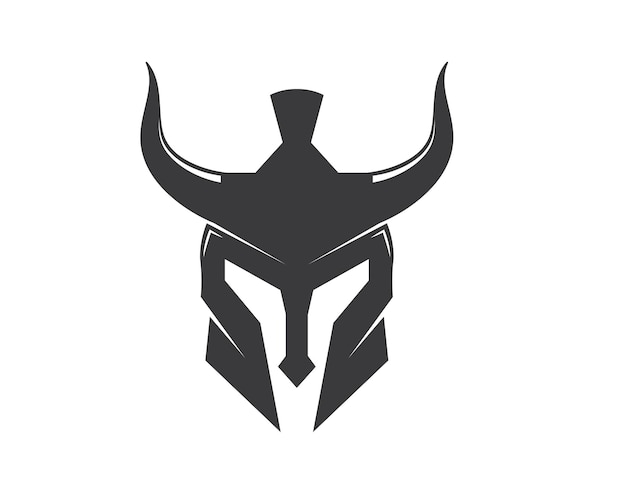 Spartański Hełm Logo Ikona Wektor Ilustracja Szablon Projektu