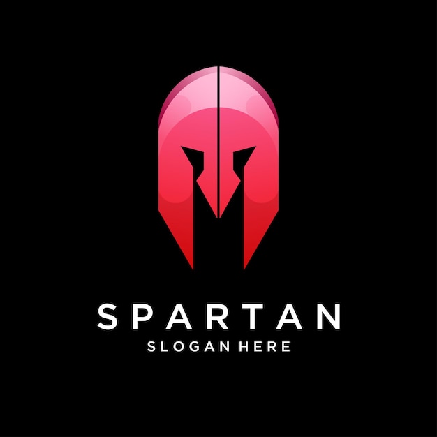 Plik wektorowy spartański projekt logo kolorowy gradient