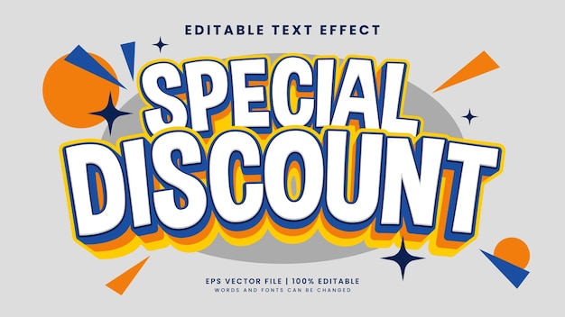 Special discount editable text effect promotion template