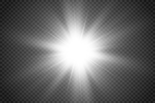 Specjalna lampa błyskowa, efekt świetlny. Błysk błyska promieniami i reflektorem. ilustrować