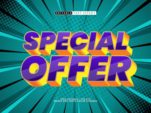 specjalna oferta dla szablonu z edytowalnym efektem tekstowym