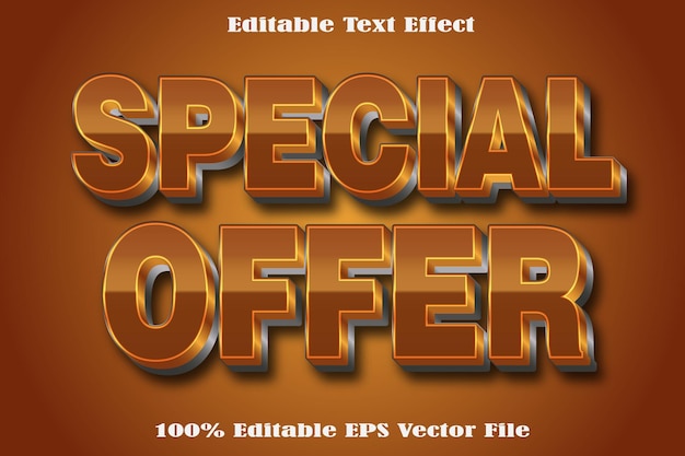 Plik wektorowy specjalna oferta editable text effect.