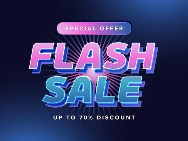 Specjalna oferta Flash Sale Blue Banner