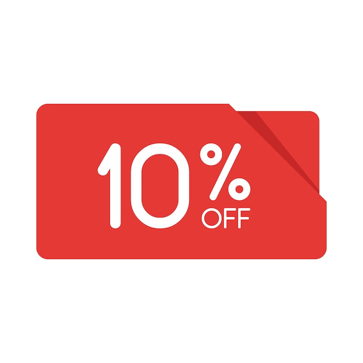 Wektor specjalna oferta sprzedaży czerwonego prostokąta przywieszka origami. zniżka 10 procent oferta cenowa, symbol kampanii reklamowej w sprzedaży detalicznej, sprzedaż promocyjna marketing, ilustracja na białym tle wektor.