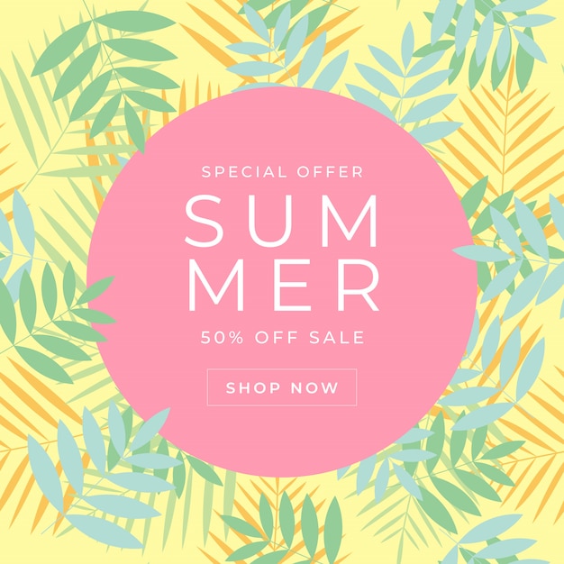 Specjalna Oferta Summer Sale Banner Szablon