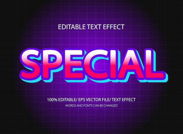 Specjalny edytowalny efekt tekstowy 3d